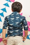 Shop_Tiny Colour Clothing_Blue Cotton Bird Shirt _at_Aza_Fashions