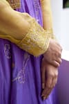 Shop_Nimbus_Purple Chanderi Embroidered Jacket And Anarkali Set_Online_at_Aza_Fashions