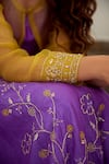 Nimbus_Purple Chanderi Embroidered Jacket And Anarkali Set_at_Aza_Fashions