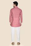 Shop_Aryavir Malhotra_Pink Linen Kurta Set_at_Aza_Fashions