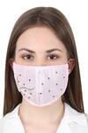 Buy_Puneet Gupta_Pink Embroidered Face Mask Single Pc_Online_at_Aza_Fashions