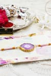 Shop_Puneet Gupta_Gold Gemstones Agate Rakhi _at_Aza_Fashions