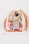Buy_Nayaab By Aleezeh_White Embroidery Temple Motif Potli Bag_Online_at_Aza_Fashions