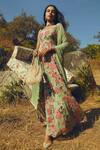 Buy Paulmi And Harsh Green Chiffon, Georgette Sweetheart Neck Printed Anarkali With Dupatta Online at Aza Fashions Buy_Paulmi And Harsh_Green Chiffon, Georgette Sweetheart Neck Printed Anarkali With Dupatta _Online_at_Aza_Fashions