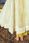 Paulmi and Harsh_White Malai Chanderi Round Anarkali Set _at_Aza_Fashions