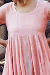 Paulmi And Harsh_Pink Round Cotton Anarkali Set _at_Aza_Fashions