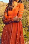 Shop_Paulmi and Harsh_Orange Georgette Embroidered Anarkali With Dupatta_Online_at_Aza_Fashions