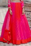 Buy_Paulmi And Harsh_Pink Leheriya Lehenga Set_Online_at_Aza_Fashions