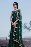 Shop_Paulmi and Harsh_Green Cotton Silk Embroidered Anarkali With Dupatta_at_Aza_Fashions