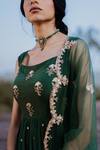 Shop_Paulmi and Harsh_Green Cotton Silk Embroidered Anarkali With Dupatta_Online_at_Aza_Fashions