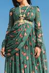 Buy Paulmi And Harsh Green Georgette Round Printed Draped Anarkali Online at Aza Fashions Buy_Paulmi And Harsh_Green Georgette Round Printed Draped Anarkali_Online_at_Aza_Fashions