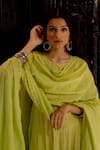 Shop_Paulmi and Harsh_Green Mulmul Embellished Anarkali And Palazzo Set_at_Aza_Fashions