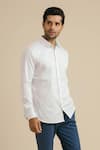 Buy_Philocaly_White 100% Cotton Shirt _at_Aza_Fashions