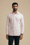 Buy_Philocaly_Pink 100% Cotton Shirt _at_Aza_Fashions