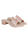 Buy Veruschka By Payal Kothari Pink Phirni Mule Block Heels at Aza Fashions Buy_Veruschka By Payal Kothari_Pink Phirni Mule Block Heels _at_Aza_Fashions
