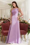 Buy_Zosia_Purple Luxury Crepe Satin Thread And Cutdana Work One Shoulder Semele Gown_at_Aza_Fashions