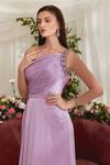 Buy_Zosia_Purple Luxury Crepe Satin Thread And Cutdana Work One Shoulder Semele Gown_Online_at_Aza_Fashions