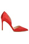 Sephyr_Red Crystals Embellished Genuine Leather Pumps _Online_at_Aza_Fashions