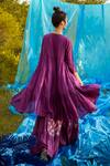 Shop Paulmi And Harsh Purple Mul Round Kurta With Printed Skirt at Aza Fashions Shop_Paulmi And Harsh_Purple Mul Round Kurta With Printed Skirt _at_Aza_Fashions