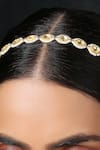 Shop_Do Taara_Handcrafted Kundan Headband_at_Aza_Fashions