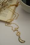 Buy_Do Taara_Gold Plated Kundan Crescent Moon Necklace _at_Aza_Fashions