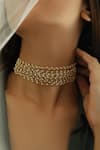 Do Taara Gold Plated Layered Choker Necklace Online at Aza Fashions Do Taara_Gold Plated Layered Choker Necklace _Online_at_Aza_Fashions