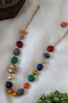 Buy_Do Taara_Multi Color Natural Stones Navrattan Necklace _Online_at_Aza_Fashions