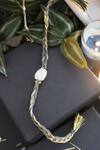 Buy_Do Taara_White Natural Stone Wynn Braided Rakhi_at_Aza_Fashions