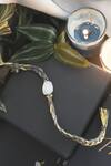 Shop_Do Taara_White Natural Stone Wynn Braided Rakhi_at_Aza_Fashions