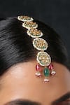 Paisley Pop_Gold Plated Kundan Floral Maangtikka _Online_at_Aza_Fashions