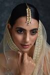 Paisley Pop_Gold Plated Kundan Pearl Maangtikka _Online_at_Aza_Fashions