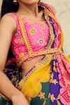Swati Vijaivargie_Pink Silk Embroidery Round Blouse _at_Aza_Fashions