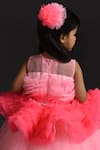 Shop_Lil Angels_Pink Dupion Ruffle Dress _at_Aza_Fashions