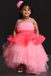 Buy_Lil Angels_Pink Dupion Ruffle Dress _Online_at_Aza_Fashions