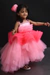 Shop_Lil Angels_Pink Dupion Ruffle Dress _Online_at_Aza_Fashions