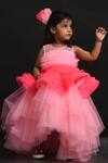 Buy Lil Angels Pink Ruffle Dress For Girls Online | Aza Fashions