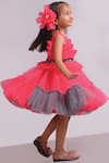 Lil Angels_Pink Embellished Dress For Girls_Online_at_Aza_Fashions