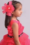 Shop_Lil Angels_Pink Dupion Embellished Dress _Online_at_Aza_Fashions