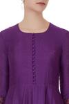 Pinki Sinha_Purple Round Munga Silk Anarkali For Women_at_Aza_Fashions