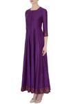 Buy_Pinki Sinha_Purple Round Munga Silk Anarkali For Women_Online_at_Aza_Fashions