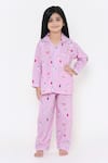 Buy_Knitting Doodles_Pink 100% Cotton Print Abstract Unicorn Night Suit _at_Aza_Fashions