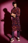 Buy_Nirmooha_Purple Crepe Printed Kurta Set _at_Aza_Fashions