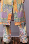 Nirmooha_Multi Color Denim Printed Pants _Online_at_Aza_Fashions