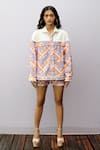 Buy_Nirmooha_Multi Color Denim Printed Shorts _at_Aza_Fashions