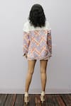 Shop_Nirmooha_Multi Color Denim Printed Shorts _at_Aza_Fashions