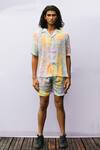 Nirmooha_Multi Color Chinon Chiffon Printed Shirt And Shorts Set _Online_at_Aza_Fashions