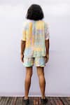Shop_Nirmooha_Multi Color Chinon Chiffon Printed Shirt And Shorts Set _at_Aza_Fashions