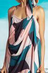 Buy_Nirmooha_Multi Color Georgette Printed Draped Tunic_Online_at_Aza_Fashions