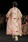 Shop_Nirmooha_Multi Color Printed Geometric Pattern Cape _at_Aza_Fashions