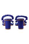 Preet Kaur_Blue Embroidery Burano Embellished Block Heels _Online_at_Aza_Fashions